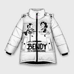 Куртка зимняя для девочки Bendy And The Ink Machine, цвет: 3D-черный