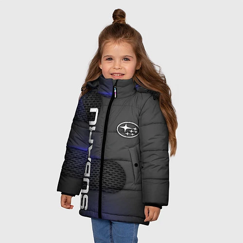 Зимняя куртка для девочки SUBARU / 3D-Светло-серый – фото 3