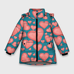 Куртка зимняя для девочки Любовь, цвет: 3D-светло-серый