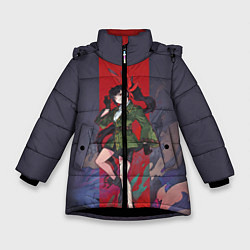 Куртка зимняя для девочки Ha Yuri Zahard, цвет: 3D-черный