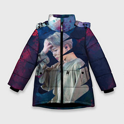 Куртка зимняя для девочки BTS Jimin, цвет: 3D-черный