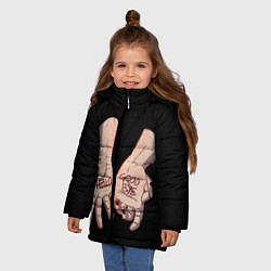 Куртка зимняя для девочки Академия Амбрелла, цвет: 3D-черный — фото 2