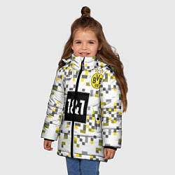 Куртка зимняя для девочки BORUSSIA резервная сезон 2021, цвет: 3D-черный — фото 2