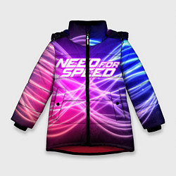 Куртка зимняя для девочки NFS NEED FOR SPEED S, цвет: 3D-красный