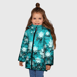 Куртка зимняя для девочки Звездочки, цвет: 3D-черный — фото 2