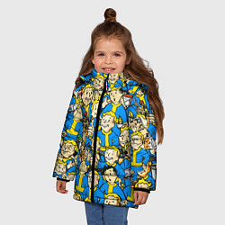 Куртка зимняя для девочки FALLOUT, цвет: 3D-черный — фото 2