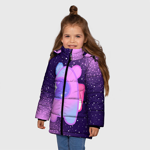 Зимняя куртка для девочки AMONG US - SPACE / 3D-Светло-серый – фото 3