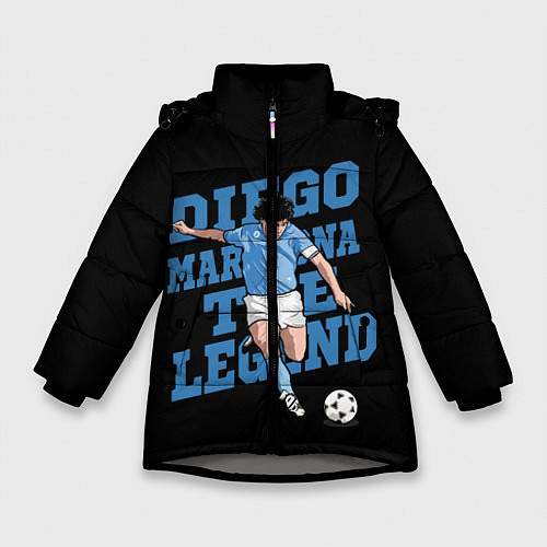 Зимняя куртка для девочки Diego Maradona / 3D-Светло-серый – фото 1