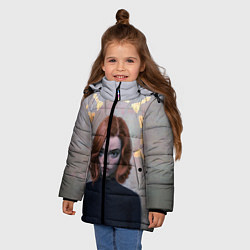 Куртка зимняя для девочки Ход Королевы, цвет: 3D-светло-серый — фото 2