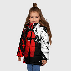 Куртка зимняя для девочки Among Us Sus Life Imposter, цвет: 3D-черный — фото 2