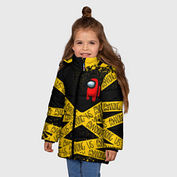 Куртка зимняя для девочки AMONG US Амонг Ас, цвет: 3D-красный — фото 2