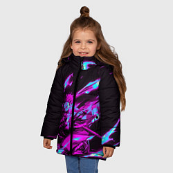 Куртка зимняя для девочки НЕОНОВЫЙ ТАНДЖИРО, цвет: 3D-черный — фото 2