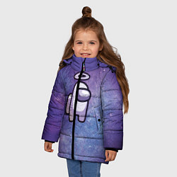 Куртка зимняя для девочки Among Us, цвет: 3D-красный — фото 2