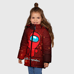 Куртка зимняя для девочки Hello Impostor, цвет: 3D-черный — фото 2
