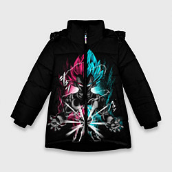 Куртка зимняя для девочки DRAGON BALL, цвет: 3D-черный