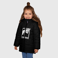Куртка зимняя для девочки Вархамер, цвет: 3D-черный — фото 2