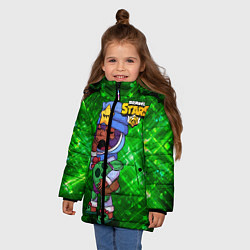 Куртка зимняя для девочки Сонный Сэнди Brawl Stars, цвет: 3D-светло-серый — фото 2