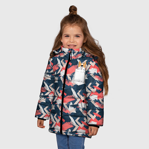 Зимняя куртка для девочки Друг в кармане / 3D-Светло-серый – фото 3