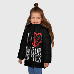 Куртка зимняя для девочки I Love Horror Movies, цвет: 3D-черный — фото 2