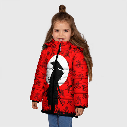 Зимняя куртка для девочки САМУРАЙ / 3D-Светло-серый – фото 3