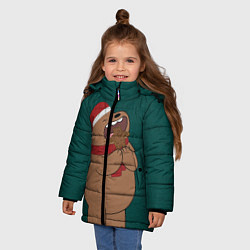 Куртка зимняя для девочки Grizz, цвет: 3D-красный — фото 2