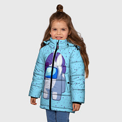 Куртка зимняя для девочки AMONG US - ЕДИНОРОГ, цвет: 3D-черный — фото 2