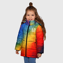 Куртка зимняя для девочки Cs:go Marble Fade Мраморный Градиент, цвет: 3D-черный — фото 2