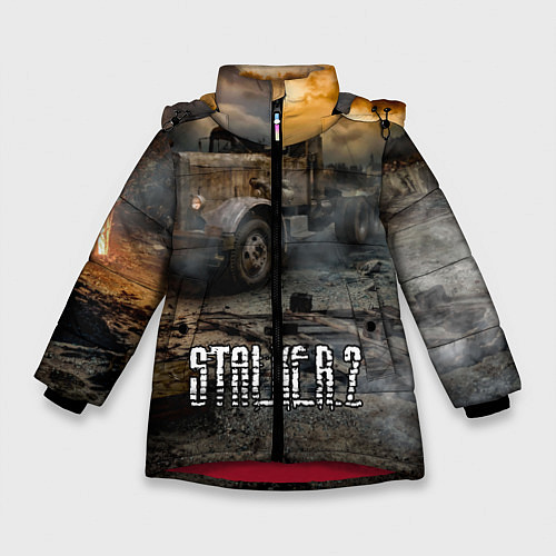 Зимняя куртка для девочки Stalker 2 Мертвый город / 3D-Красный – фото 1