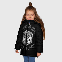 Куртка зимняя для девочки Lemarshans box, цвет: 3D-черный — фото 2