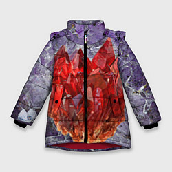 Куртка зимняя для девочки Роза инков, цвет: 3D-красный