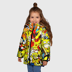 Куртка зимняя для девочки ПОКЕМОНЫ, цвет: 3D-красный — фото 2