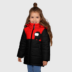 Куртка зимняя для девочки AMONG US - ALONE, цвет: 3D-черный — фото 2