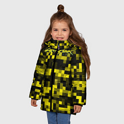 Куртка зимняя для девочки Cyberpunk 2077, цвет: 3D-черный — фото 2