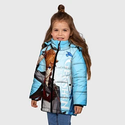 Куртка зимняя для девочки GENSHIN IMPACT, ТАРТАЛЬЯ, цвет: 3D-светло-серый — фото 2