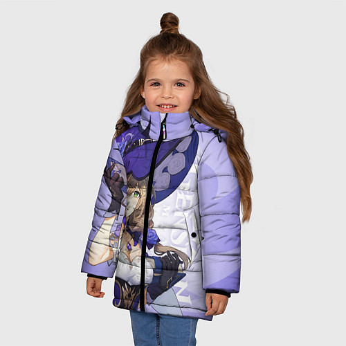 Зимняя куртка для девочки GENSHIN IMPACT, ЛИЗА / 3D-Светло-серый – фото 3