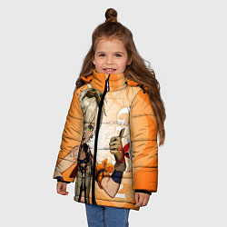 Куртка зимняя для девочки GENSHIN IMPACT, БЕННЕТ, цвет: 3D-черный — фото 2
