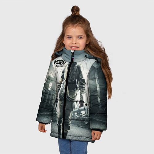 Зимняя куртка для девочки Metro Сталкер / 3D-Светло-серый – фото 3
