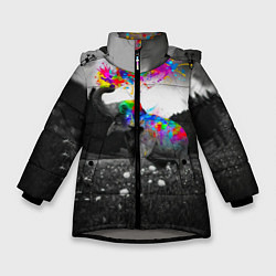 Куртка зимняя для девочки Слон, цвет: 3D-светло-серый