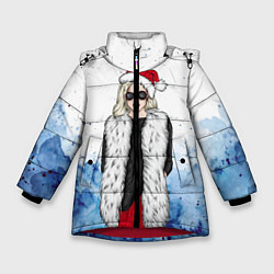 Куртка зимняя для девочки Леди Зима, цвет: 3D-красный