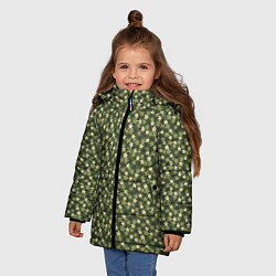 Куртка зимняя для девочки Камуфляж Звездочки, цвет: 3D-черный — фото 2