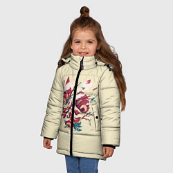 Куртка зимняя для девочки Унесённые призраками, цвет: 3D-черный — фото 2