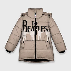 Куртка зимняя для девочки The Beatles, цвет: 3D-черный