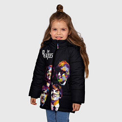 Куртка зимняя для девочки The Beatles, цвет: 3D-черный — фото 2