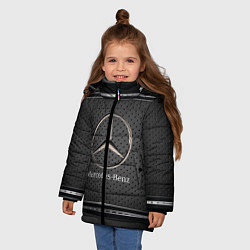 Куртка зимняя для девочки MERCEDES BENZ МЕРСЕДЕС БЕНЗ, цвет: 3D-светло-серый — фото 2