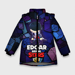 Куртка зимняя для девочки BRAWL STARS EDGAR, цвет: 3D-светло-серый