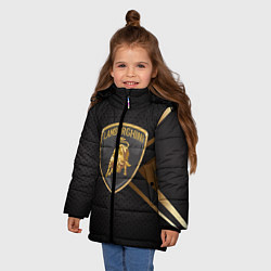 Куртка зимняя для девочки LAMBORGHINI ЛАМБОРДЖИНИ, цвет: 3D-черный — фото 2