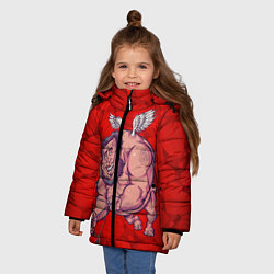 Куртка зимняя для девочки Купидон, цвет: 3D-черный — фото 2