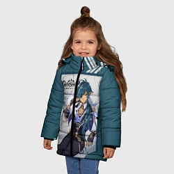 Куртка зимняя для девочки Кэйа - Genshin Impact, цвет: 3D-черный — фото 2
