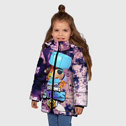 Куртка зимняя для девочки Brawl Stars - Ronin Ruffs, цвет: 3D-черный — фото 2