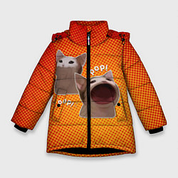 Зимняя куртка для девочки Cat Pop Мем
